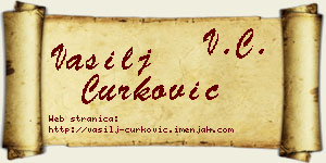 Vasilj Ćurković vizit kartica